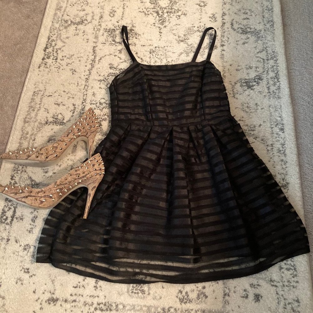 H&M Black Flowy Date Night Dress